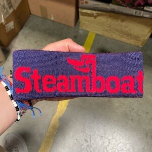 Vintage Steamboat Colorado Ski Snowboard Headband Wool Spell Out Made USA OS